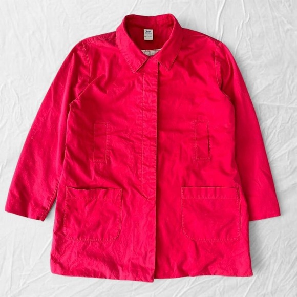 High Sierra Jackets & Blazers - Vintage red car coat with plaid lining